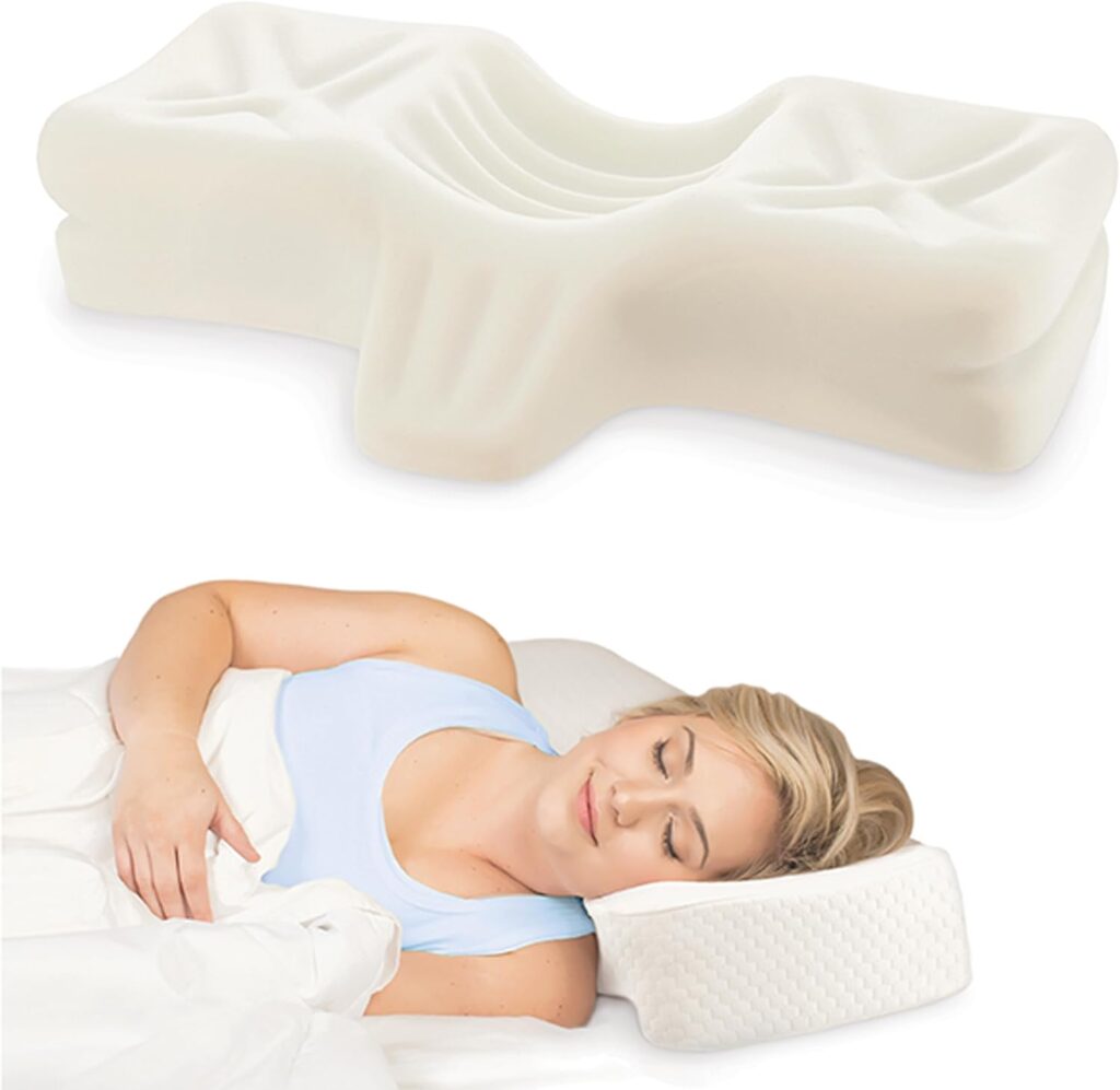 Therapeutica Cervical Orthopedic Foam Sleeping Pillow; For Neck, Shoulder, and Back Pain Relief; Helps Spinal Alignment; Back and Side Sleeping, Firm - Average
